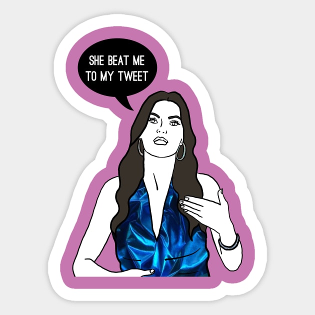 Beat me to my Tweet Sticker by Katsillustration